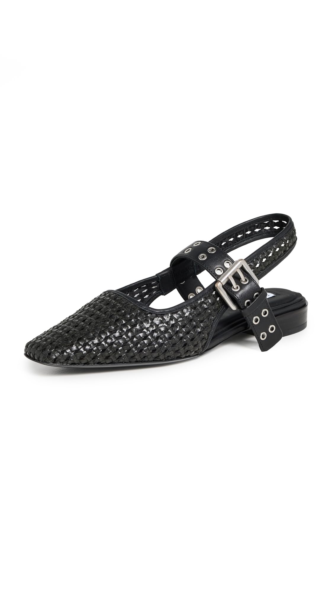 rag & bone Women's Astra Slingback Flats, Black, 6 Medium US