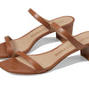 Stuart Weitzman Aleena 50 Block Slide Heels for Women - Leather Upper and Lining, Sleek Straps Design, and Rubber Outsole Tan 8.5 B