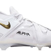 Nike Men's Alpha Menace Pro 2 Mid Football Cleats, White/Black, 11