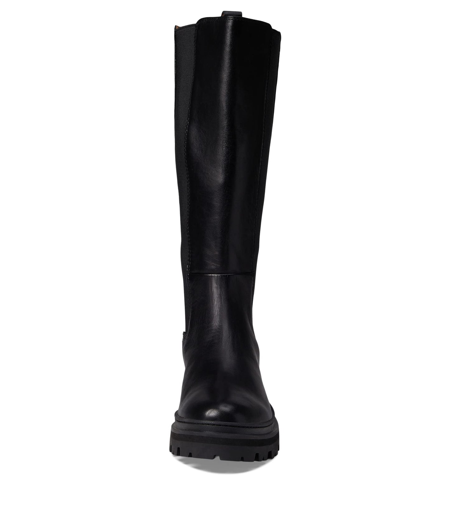 Madewell Porter Tall Boot-Extended Sizing Boots for Women - Leather Upper, Man-Made Outsole, and Lugged Block Heel True Black 7.5 M