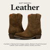 Frye Billy Short Women's Leather Western Boot - Classic Cowgirl Style, Durable Craftsmanship, Comfortable Fit, Moss - Velour Leather - 9M