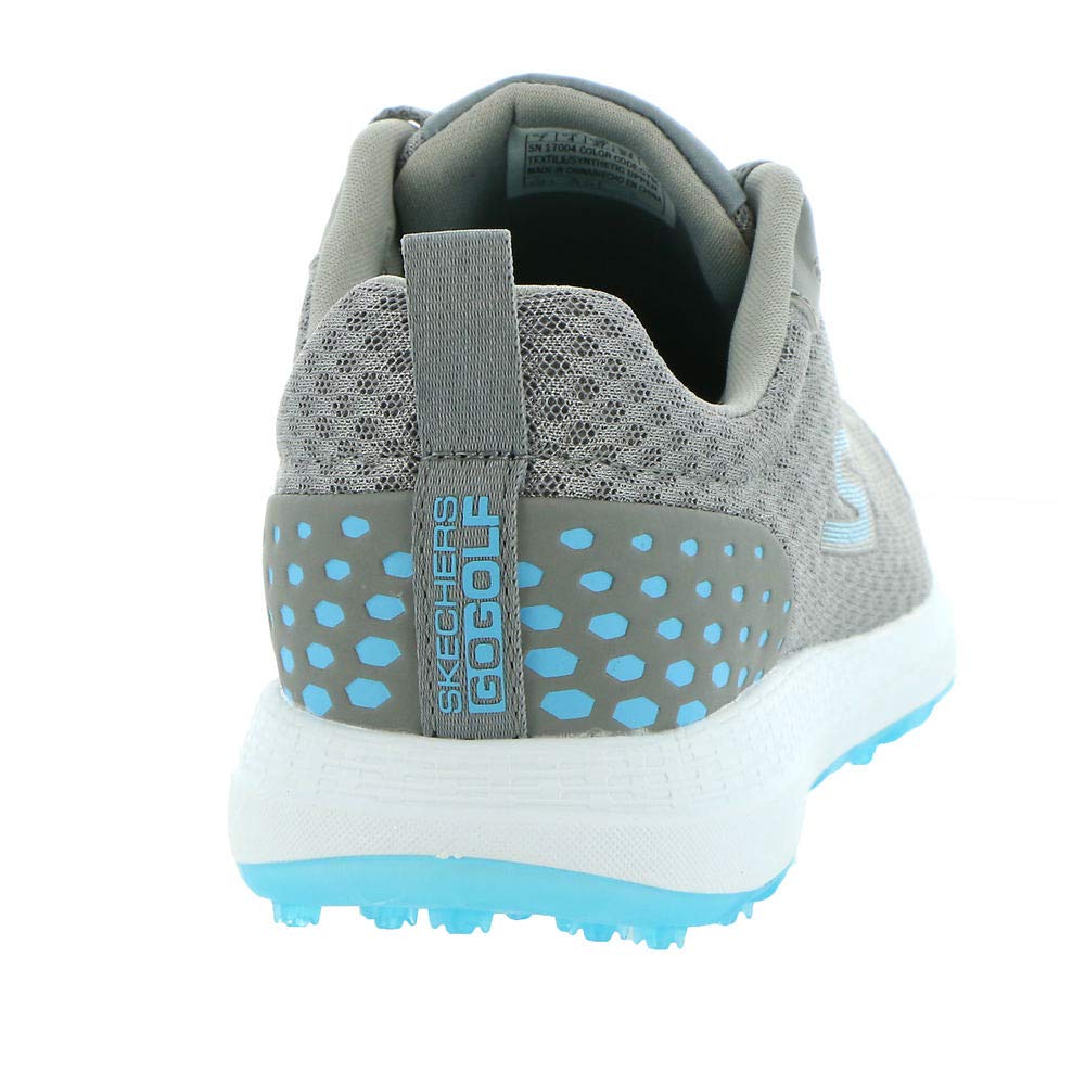 Skechers Women's Max Golf Shoe, Mesh Gray/Blue, 6.5