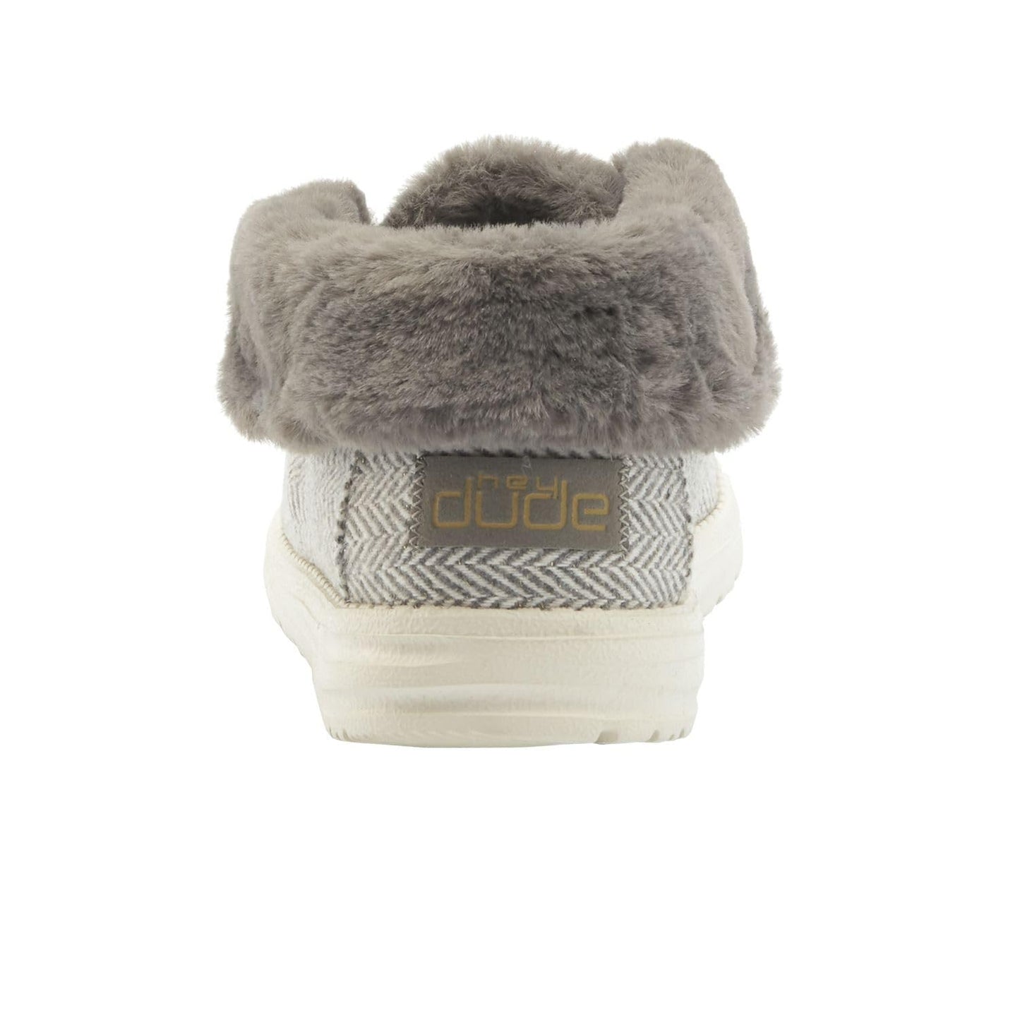 Hey Dude Women's Britt Herringbone Grey Size 7 | Women’s Shoes | Women’s Lace Up Boots | Comfortable & Light-Weight