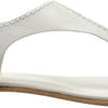 FRYE Women's Carson Seam T Flat Sandal, White, 6 M US