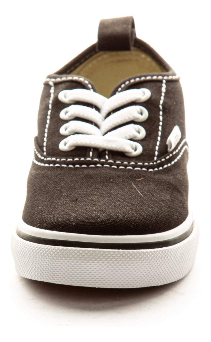 Vans Toddler T Authentic Elastic LACE Black True White Size 9