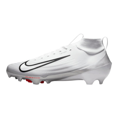 Nike Vapor Pro 1 Football Cleats (FB3298-100, White/Black/Summit White/Metallic Silver) Size 5.5