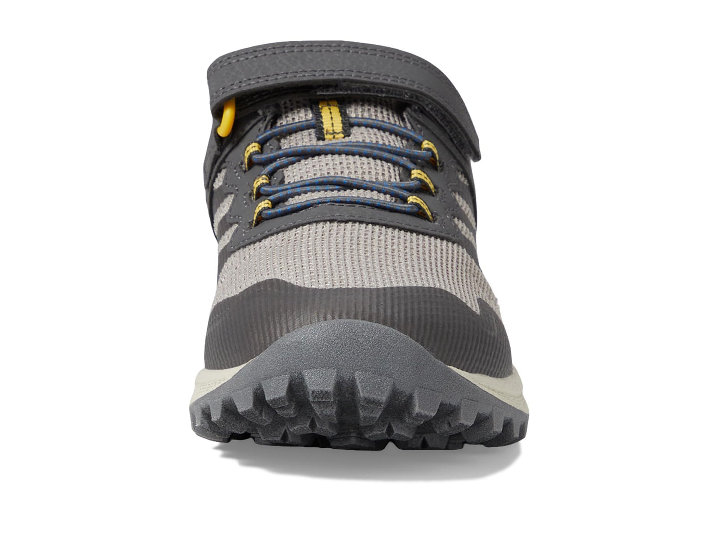 Merrell® Nova 3 Kids Shoes – Ideal for Little and Big Kids – Synthetic Upper – Bungee Lace Closure – Round Toe Grey/Blue/Gold 11.5 Little Kid M