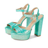Stuart Weitzman Ryder 95 Platform Sandal Capri Ice 9 B