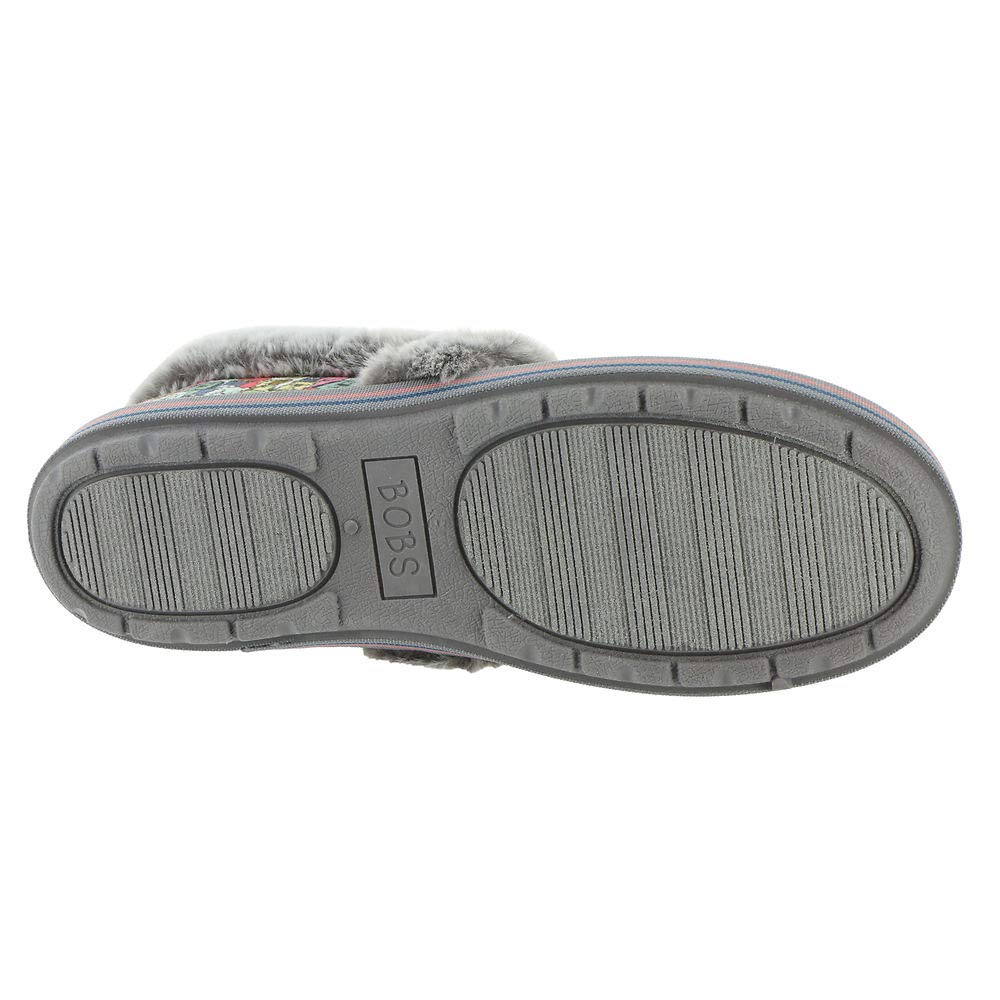 Skechers Womens Too Cozy Slipper, Gray Multi, 9.5 US