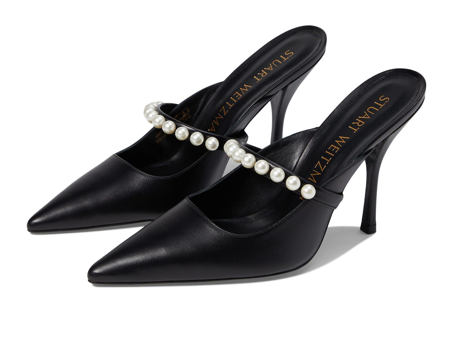 Stuart Weitzman Goldie 100 Mule Black 8 B