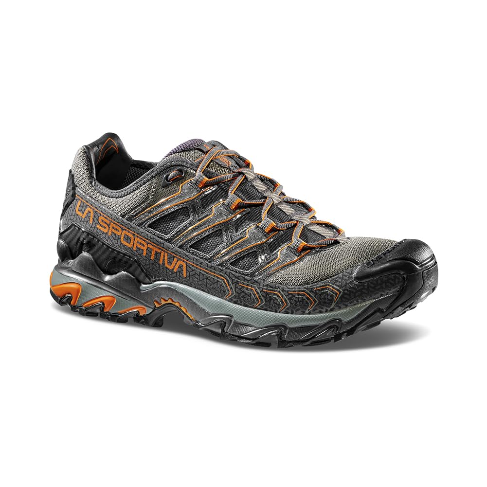 La Sportiva Mens Ultra Raptor II Hiking/Trail Running Shoes, Carbon/Hawaiian Sun, 15.5