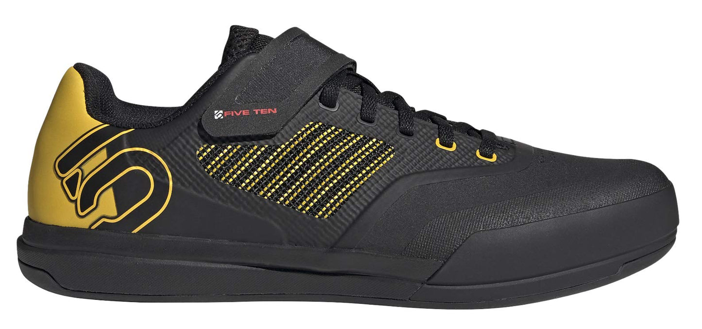 Five Ten Men's Hellcat Pro Mountain Bike Shoe, Core Black/Hazy Yellow/Red - 10