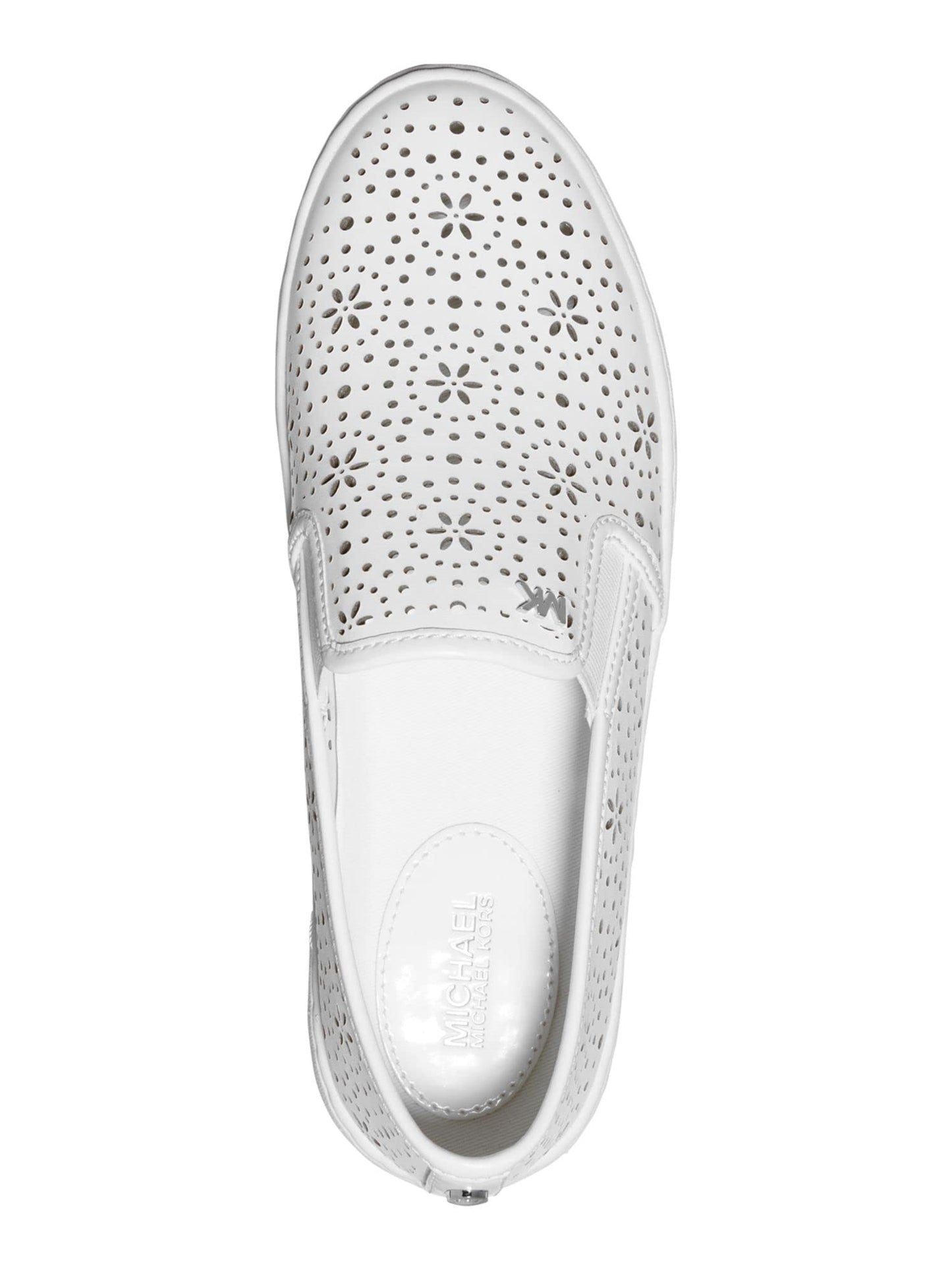 Michael Michael Kors Kane Perforated Slip-On Sneakers Size 10 Optical White