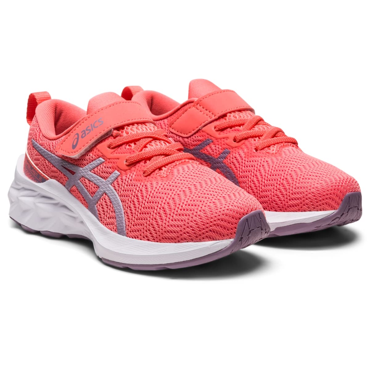 ASICS Kid's NOVABLAST 2 Pre-School Running Shoes, 2.5, Papaya/Dusk Violet