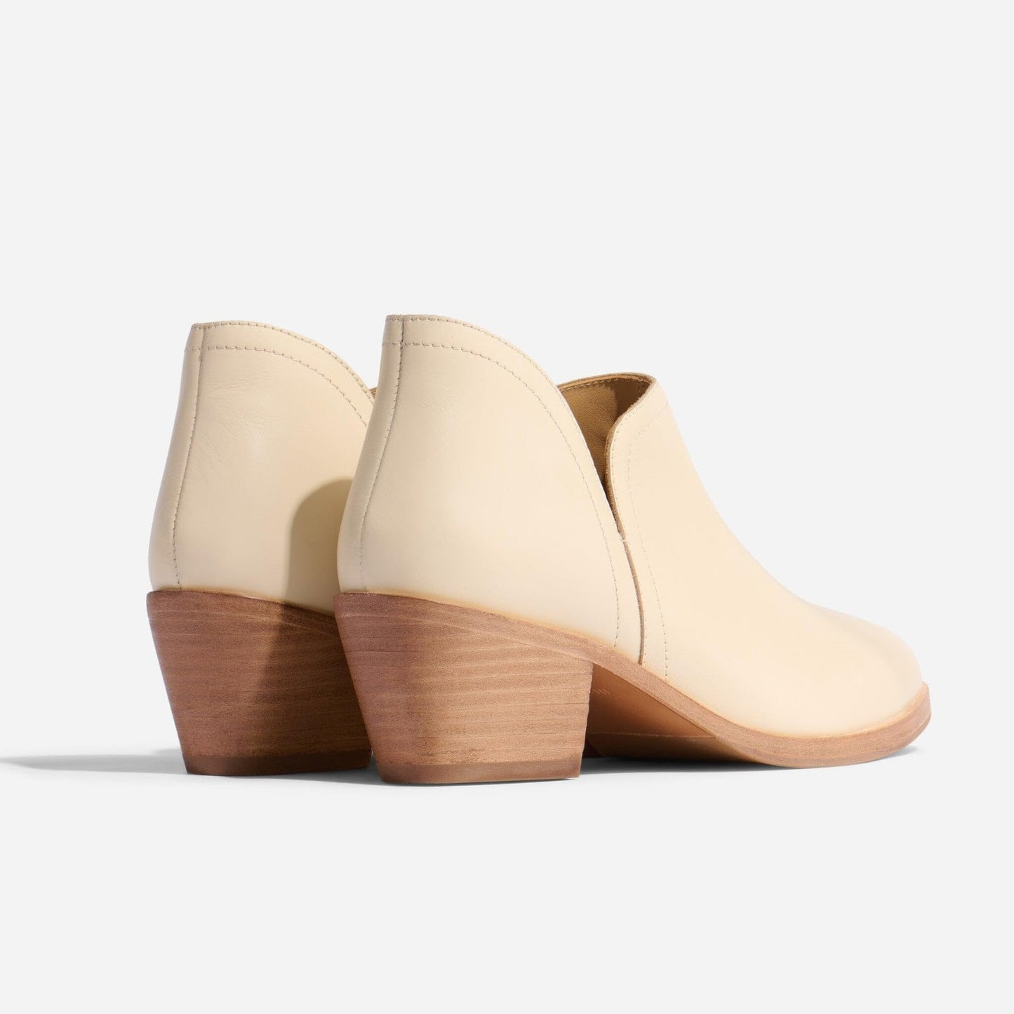 Nisolo Mia Ankle Bootie - Water Resistant Leather, Versatile V-cut Design, Cushioned 5-Layer Memory Foam Insoles, Dress Up or Down, Ankle Height Women's Boots, Bone (True to Size)