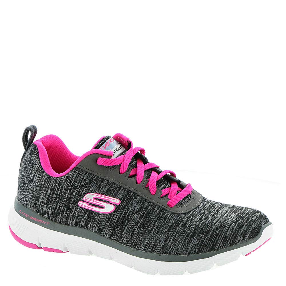 Skechers Women's Flex Appeal 3.0, BKHP, 7.5