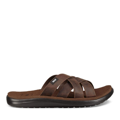Teva Men's VOYA Slide Leather Sandal, Carafe, 10 Medium US