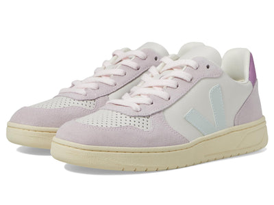 VEJA Women's V-10 Sneaker, Gravel/Menthol/Parme, 11