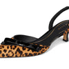 Cole Haan Womens Noella Bow Sling Pump, Leopard Print Haircalf, 8 Medium