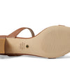 Stuart Weitzman Aleena 50 Block Slide Heels for Women - Leather Upper and Lining, Sleek Straps Design, and Rubber Outsole Tan 8.5 B