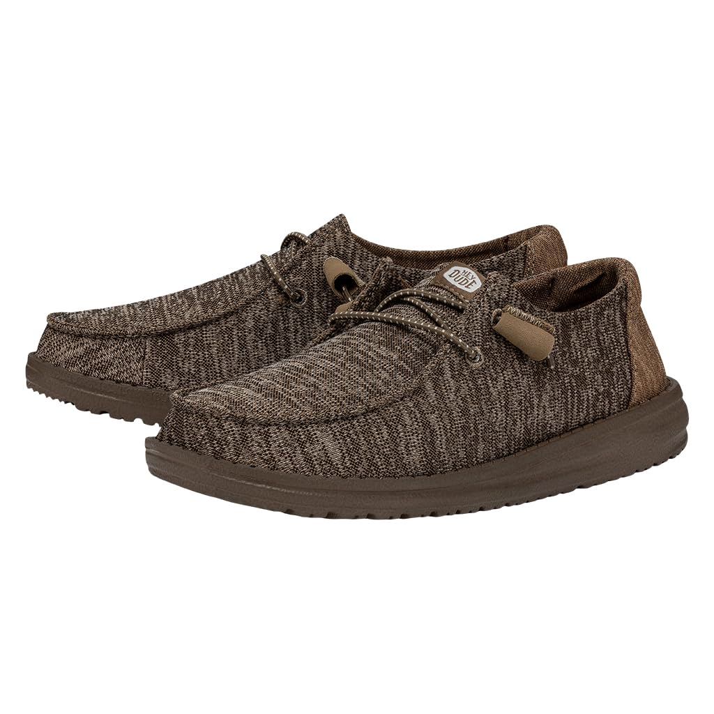 HEYDUDE Wendy Sport Knit Tan Size 11 | Women's Loafers | Women's Slip On Shoes | Comfortable & Light Weight