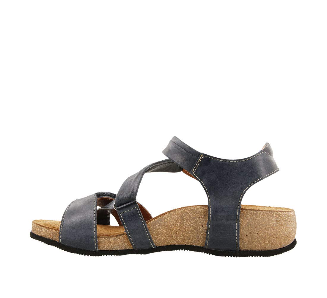 Taos Footwear Women's Universe Navy Sandal 8-8.5 W US