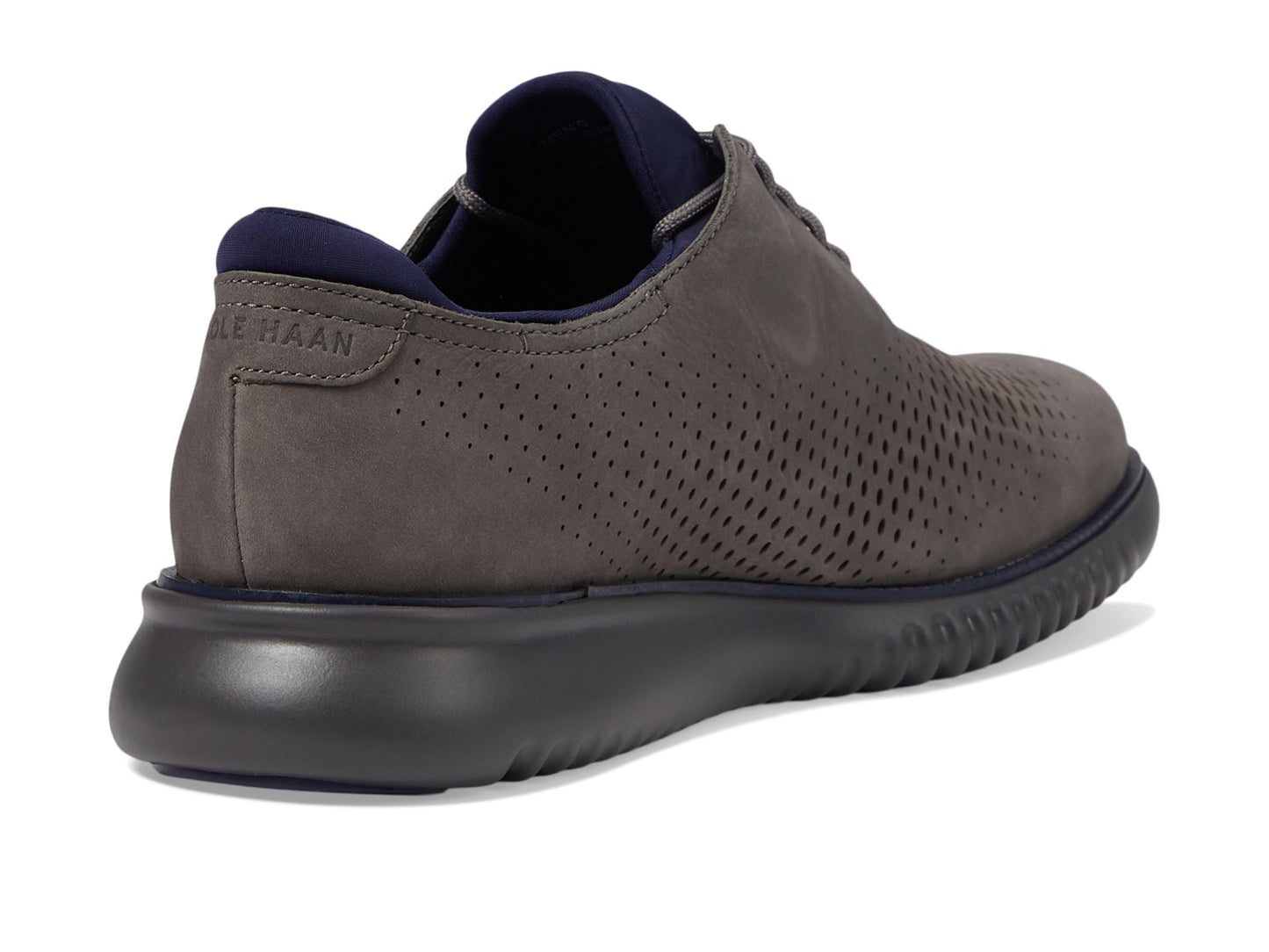 Cole Haan Men’s Shoes - 2.Zerogrand Casual Lightweight Leather Laser Wingtip Oxford, Tornado Nubuck/Pavement, 11-W US