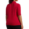 Lauren Ralph Lauren, Womens, Plus-Size Stretch Jersey Turtleneck, Festive Red, 1X-Plus