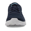 SKECHERS Women's Track New Staple Sneaker, Navy Aqua, 9.5