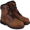 Thorogood V-Series 8” Waterproof Insulated Composite Toe Work Boots for Men - Premium Leather with 3M Thinsulate, Comfort Insole, and Chevron Traction Outsole; ASTM Rated, Brown Crazyhorse - 12 M US
