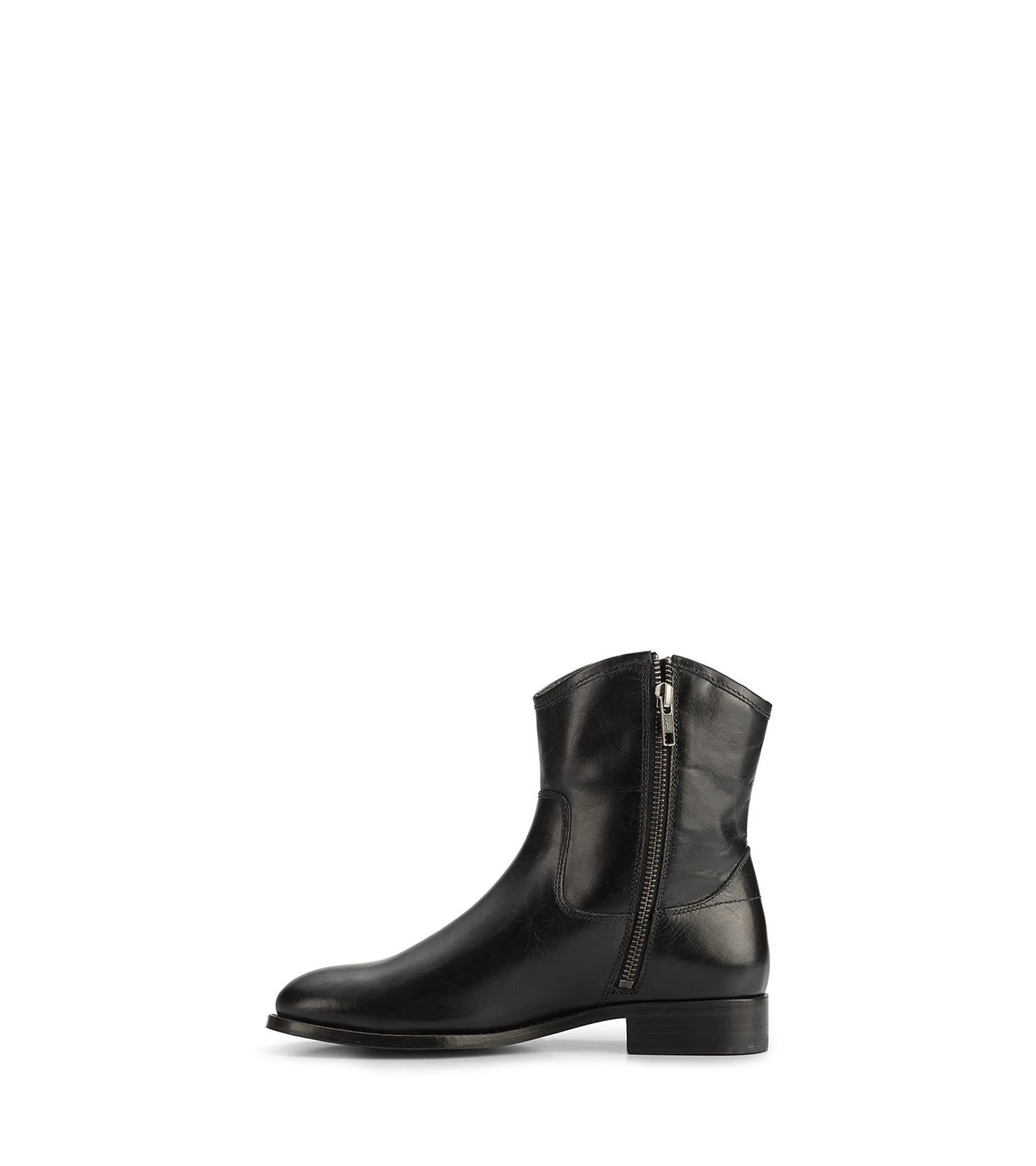 Frye Melissa Button Short 2 Boots for Women Made from Vintage Leather with Antique Silver Hardware, Leather Lining, and Leather Outsole – 7” Shaft Height, Black - 8.5M