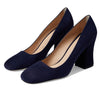 Stuart Weitzman Curveblock 85 Pump Nice Blue 8.5 B