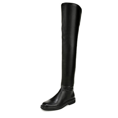 Franco Sarto Womens Angeli Over The Knee Boot Black Stretch 11 M