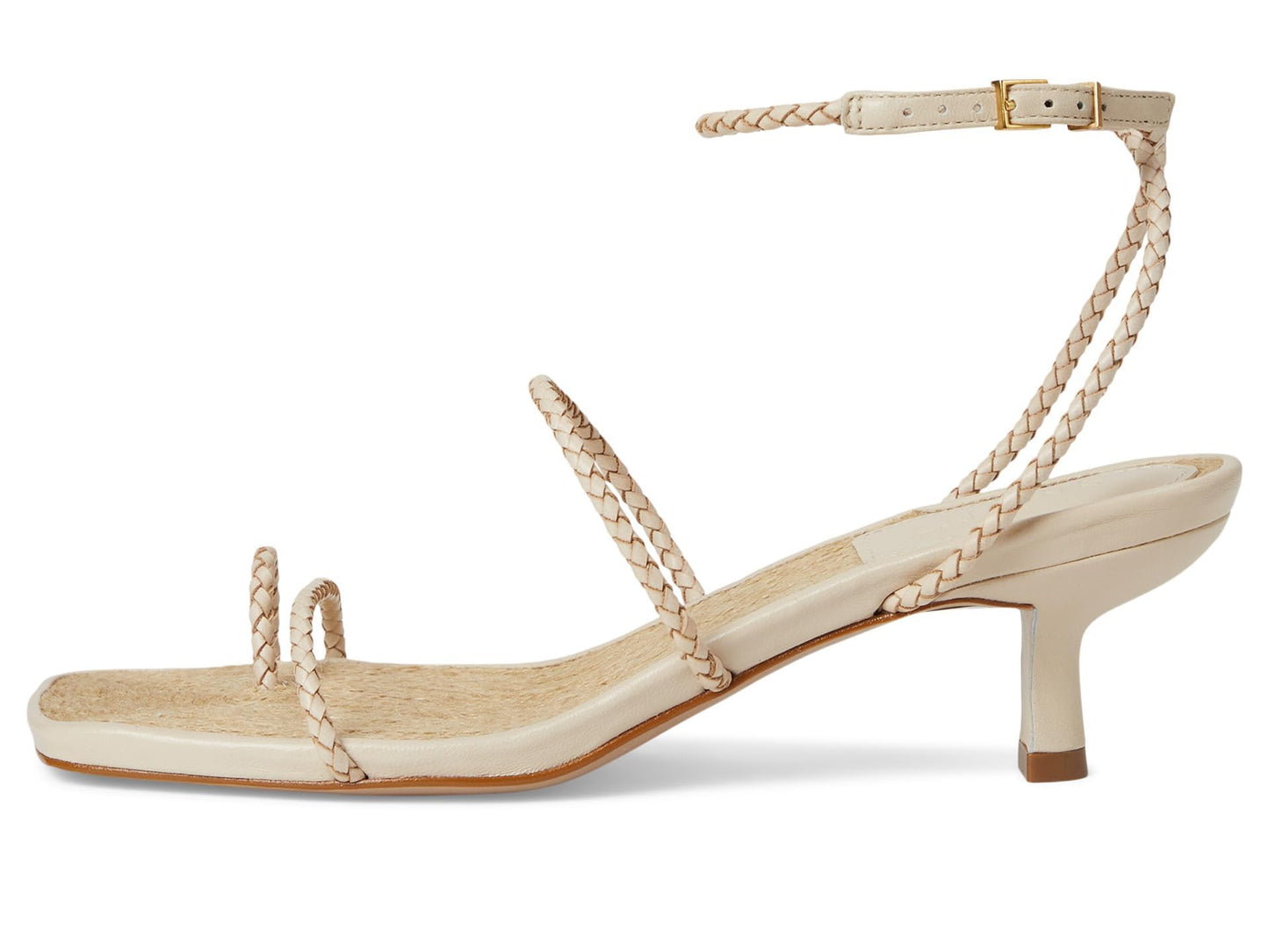 Schutz Women's Kaya Straw Mid Off-White 7 Medium