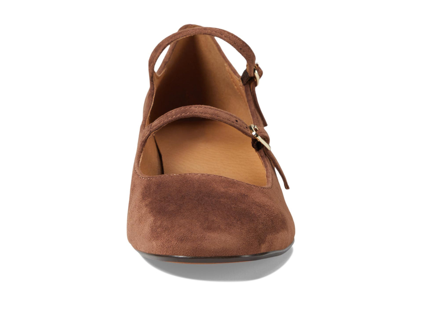 Madewell Women's Nettie Mary Jane Suede Flat, Soft Mahogany, 10.5