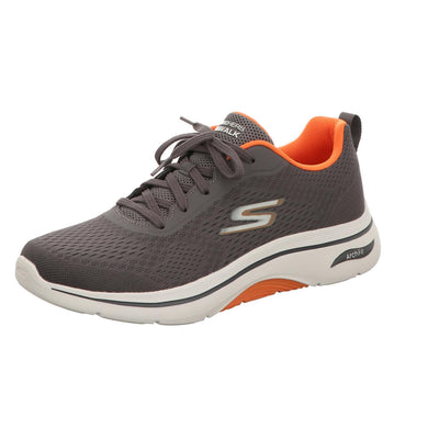 Skechers Men's Go Walk Arch Fit 2.0 Sneaker, Charcoal/Orange, 10