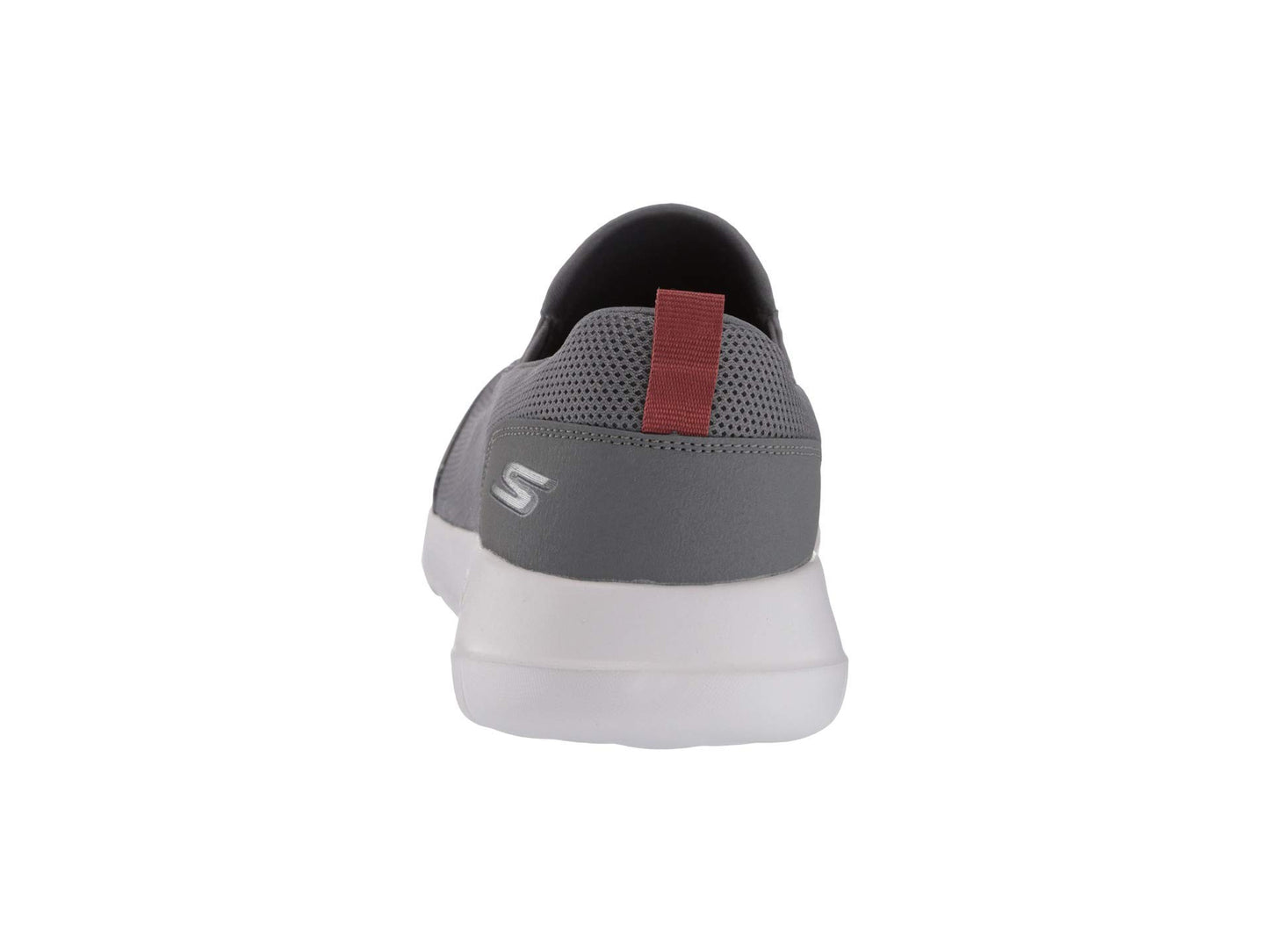 Skechers Men's Go Walk Max Clinched - Athletic Mesh Double Gore Slip on Walking Shoe, Grey/Burgundy, 11 X-Wide