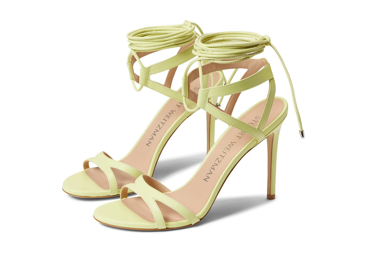 Stuart Weitzman Soiree 100 Lace-Up Electric Lime 10 B