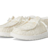 HEYDUDE Kids Wendy Crochet Lace (Little Kid/Big Kid) - Shoes for Kids - Canvas Upper - Cotton Lining White/Gold 6 Big Kid M