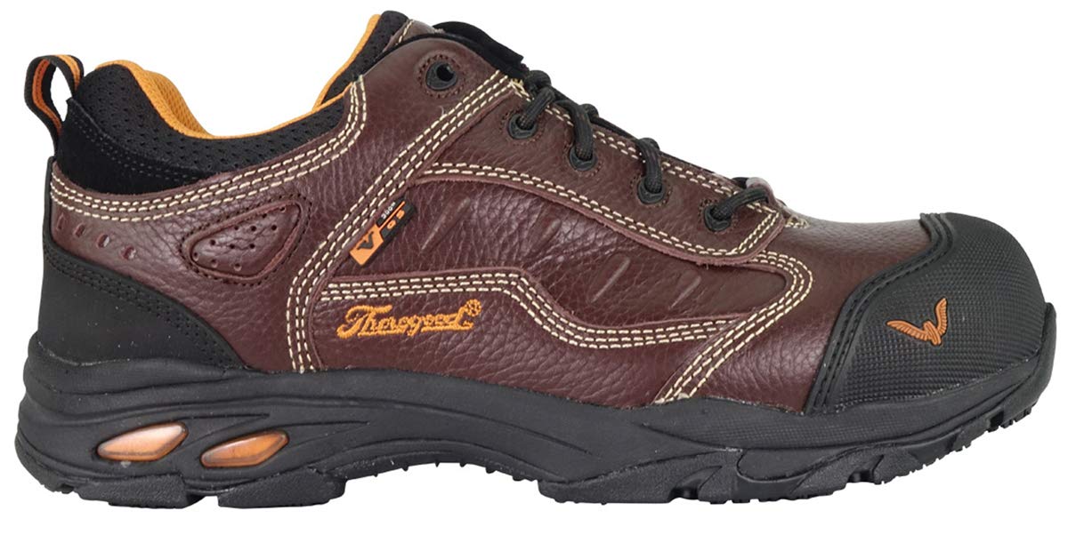 Thorogood Men's 804-4035 Sport Oxford ASR – Static Dissipative, Composite Safety Toe, Brown - 8.5 M US