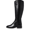 Cole Haan Women's Hampshire Riding Boot Equestrian, Black Leather/Black Suede, 8
