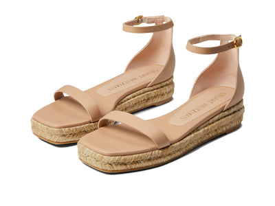 Stuart Weitzman Nudistcurve Espadrille Flat Sandal Adobe 10.5 B