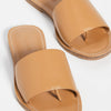 Madewell The Boardwalk Post Slide Sandal in Leather Desert Camel 10 M