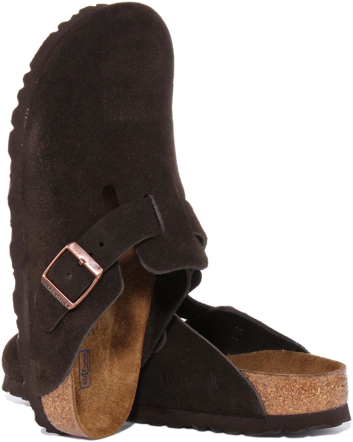 Birkenstock Classic Boston Unisex Adult Clogs, Brown Mocha Wb, 37 EU Schmal