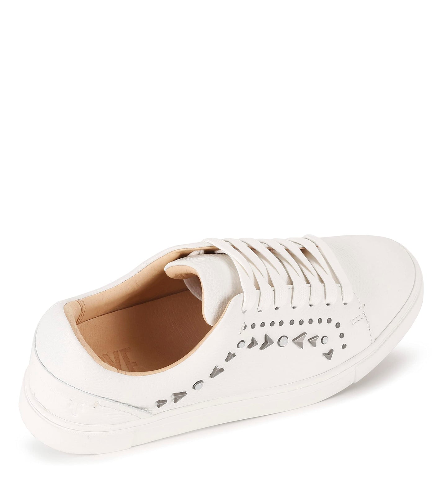 Frye Women's Ivy Studded Low Lace Sneaker, White - 8.5M