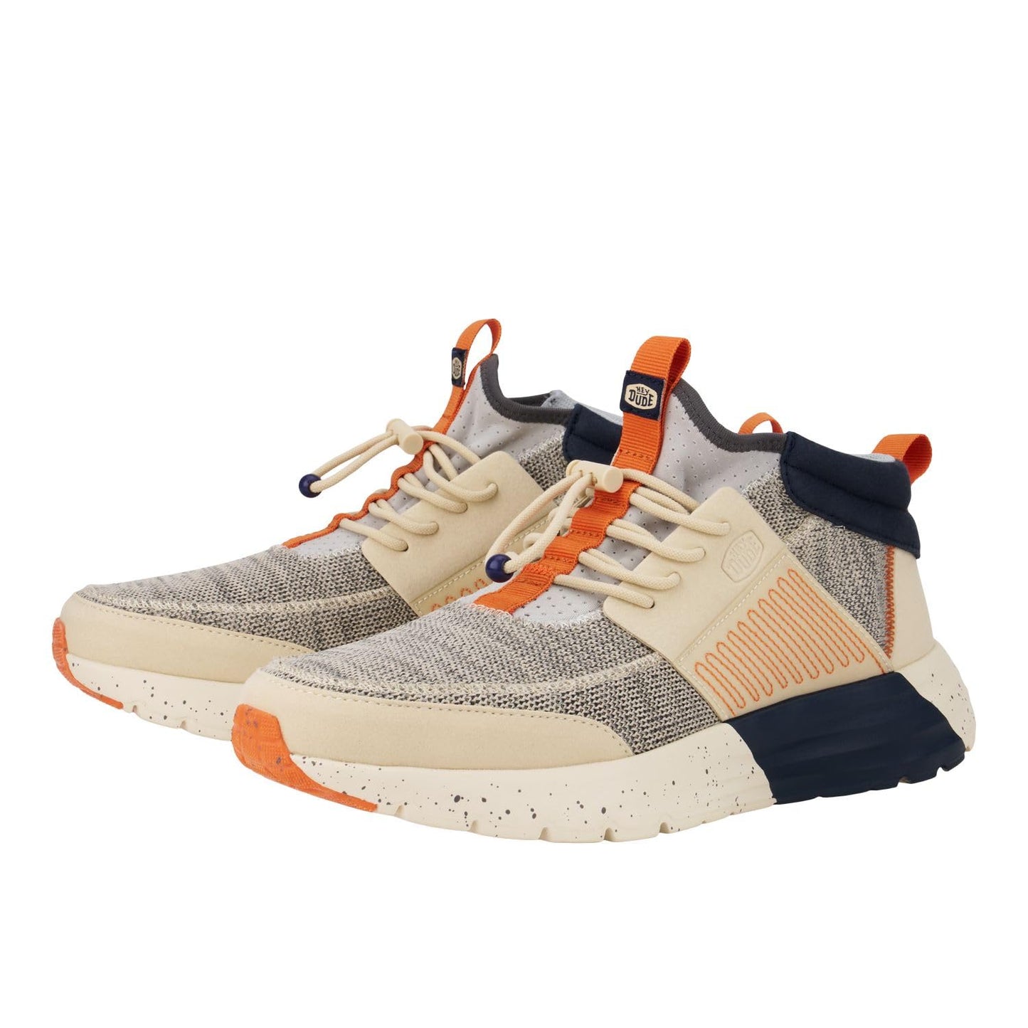 HEYDUDE Men's Sirocco M Mid Trail Tan/Blue Size 13 | Men's Shoes | Men Slip-on Sneakers | Comfortable & Light-Weight