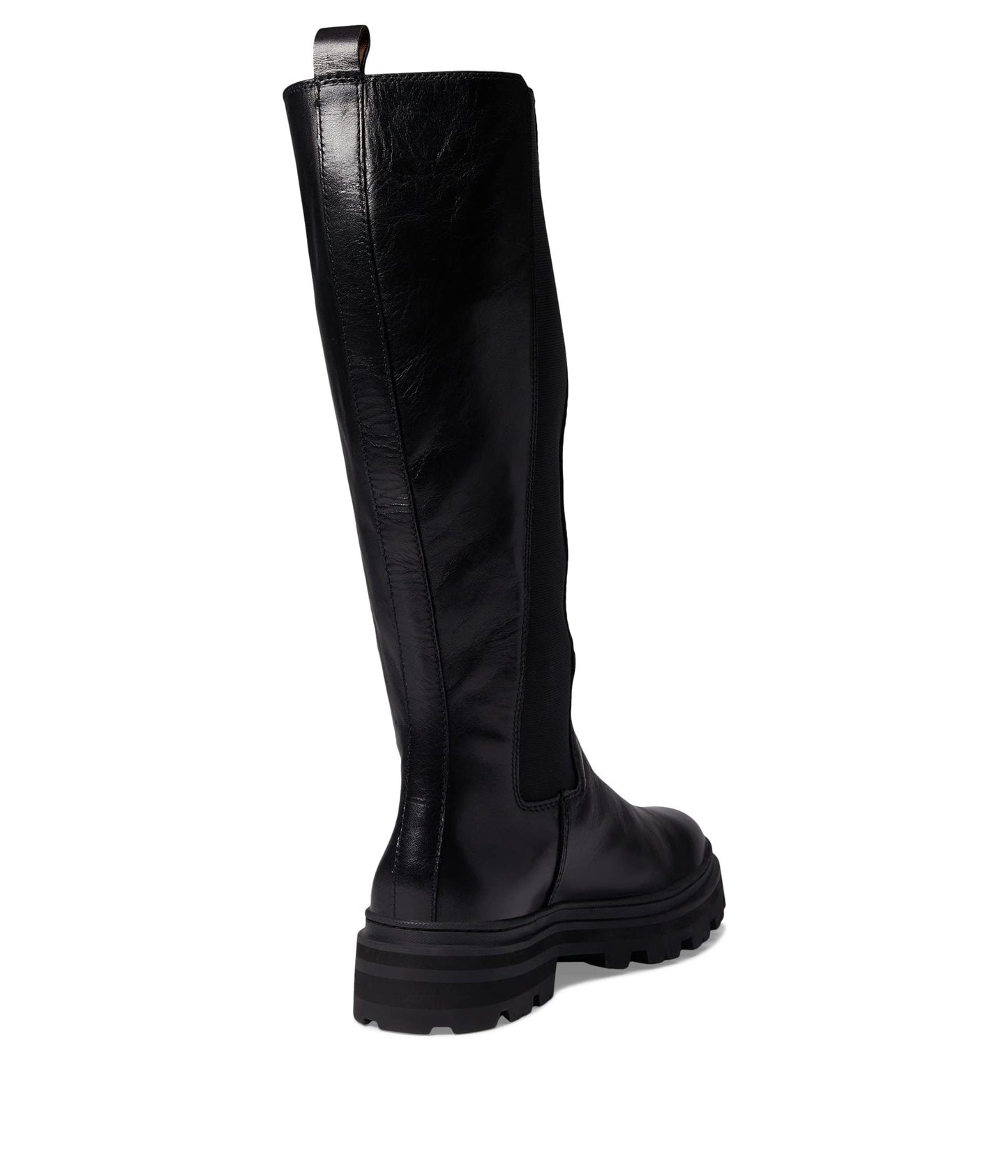 Madewell Porter Tall Boot-Extended Sizing Boots for Women - Leather Upper, Man-Made Outsole, and Lugged Block Heel True Black 8.5 M