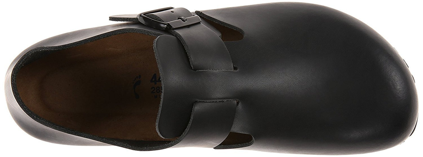 Birkenstock Unisex London SFB Leather Mule,Hunter Black,45 EU/M12 M US