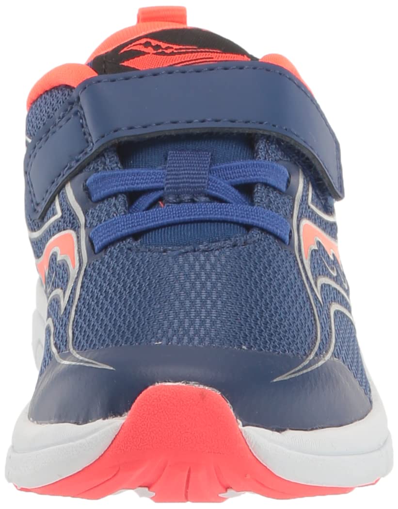 Saucony Kinvara 13 JR Running Shoe, Saphire/RED, 6 Wide US Unisex Little_Kid
