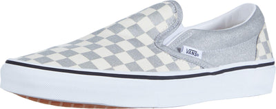 Vans Classic Slip-On™ (Checkerboard) Silver/True White Men's 9, Women's 10.5 Medium